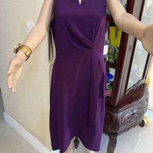 Tahari Asymmetrical Purple Dress